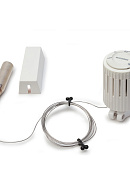 Термостатическая головка (термостат) Giacomini R462X002, жидкостная, клипсовое, с выносным датчиком, белая, 2 м 