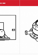 Вертикальный адаптер (переходник) Protherm 0020257015 со стальным хомутом, 60/100 мм, полипропиленовый (PP), коаксиальный, конденсационный 
