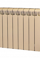 Биметаллический радиатор секционный Rifar Monolit 500, боковое подключение - 8 секций, айвори 