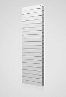 Биметаллический дизайн радиатор Royal Thermo PianoForte Tower 500 Bianco Traffico (белый) - 22 секции, нижнее / верхнее раздельное подключение 