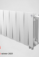 Биметаллический дизайн радиатор Royal Thermo PianoForte 300 Bianco Traffico (белый) VDR - 12 секций, нижнее правое подключение 