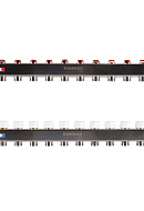 Распределительный коллектор (группа) для отопления Rommer RMS-3200-000010 ВР 1", на 10 контуров 3/4" EK, нержавеющая сталь 