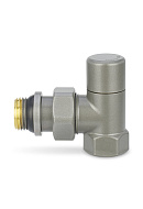 Запорный радиаторный клапан Varmega VMDV03-310404, 1/2" ВР-НР, угловой, серый 