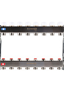 Распределительный коллектор (группа) для отопления Rommer RMS-3200-000008 ВР 1", на 8 контуров 3/4" EK, нержавеющая сталь 