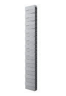 Биметаллический дизайн радиатор Royal Thermo PianoForte Tower 200 Silver Satin (серый) - 22 секции, нижнее / верхнее раздельное подключение 