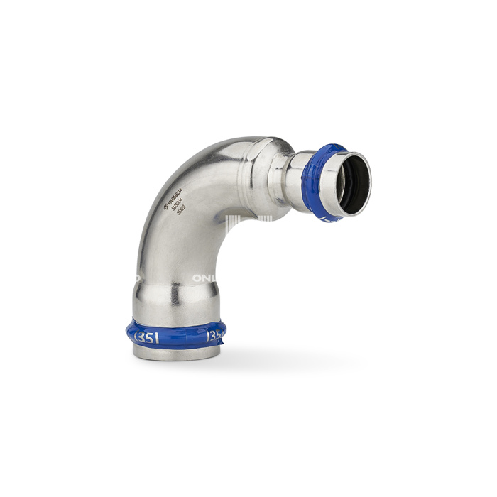 Угольник 90° переходной двухраструбный Varmega Inox Press VM727003522, 35×22 мм 