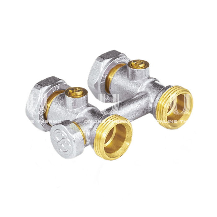 Узел нижнего подключения Aquasfera 5014-01 3/4"EKх3/4"EK НР-ВР, прямой, для однотрубных систем 