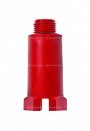 Заглушка (пробка) монтажная Fusitek FT03403, 1/2" НР, с уплотнителем, красная 