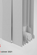 Биметаллический дизайн радиатор Royal Thermo PianoForte 300 Bianco Traffico (белый) - 8 секций, боковое подключение 
