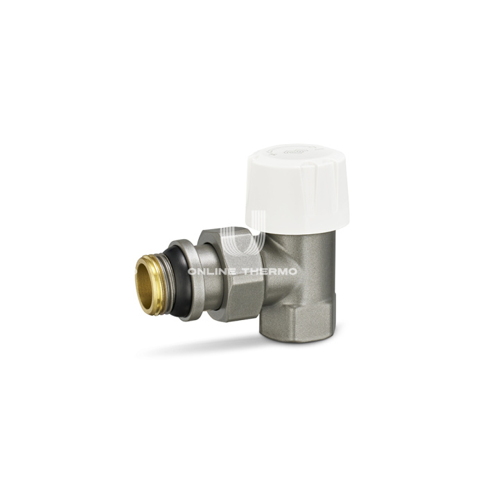 Термостатический клапан (терморегулятор) Varmega VMDV05-310404, 1/2" ВР-НР, угловой, серый 