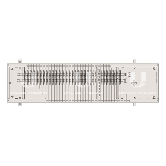 Конвектор внутрипольный Vitron ВК.55.260.1200.2ТГ (141 Вт), с естественной конвекцией (без вентилятора) 