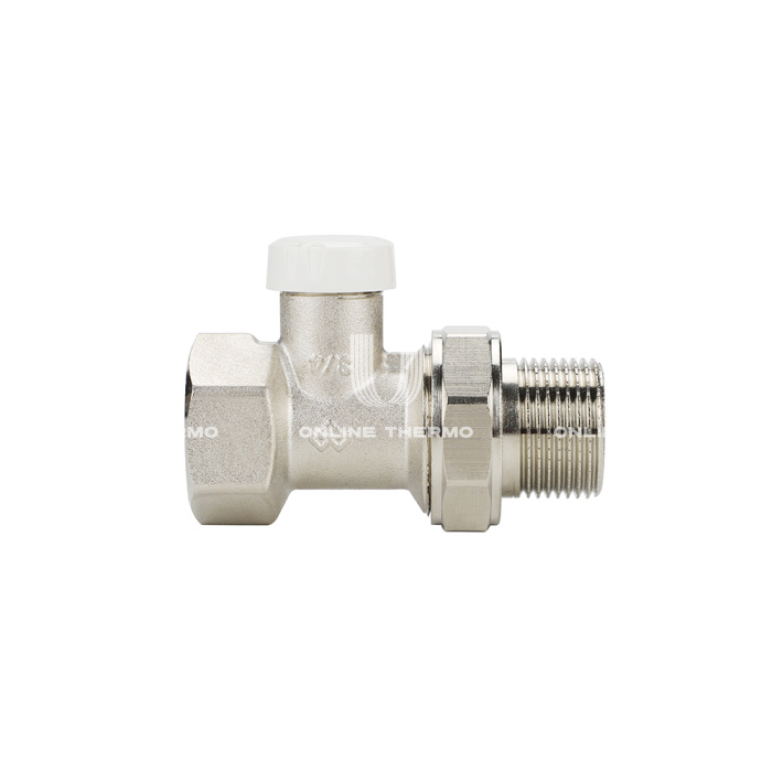 Запорный радиаторный клапан (вентиль) ручной регулировки Varmega VM10303, 3/4" ВР-НР, прямой 