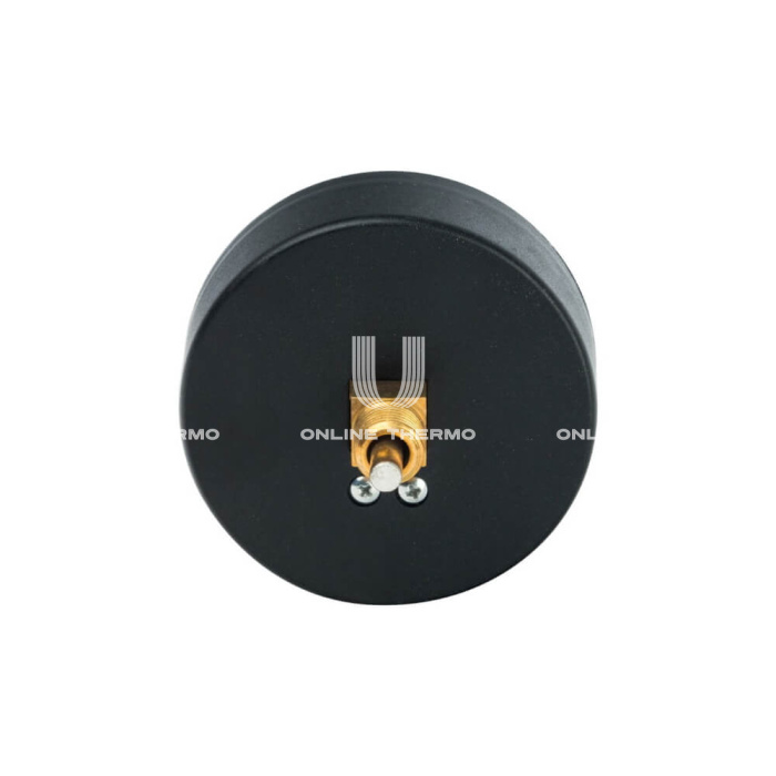 Термоманометр аксиальный Stout SIM-0005-800415, диаметр 80 мм, 4 бара, 1/2", 120°С, с запорным клапаном 