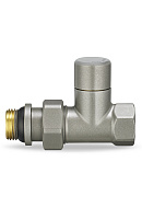 Запорный радиаторный клапан Varmega VMDV04-310404, 1/2" ВР-НР, прямой, серый 