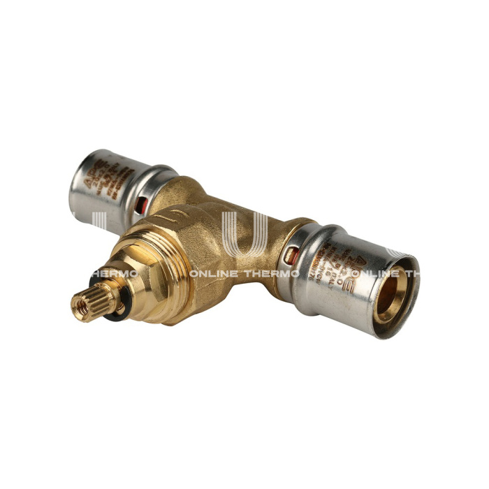 Вентиль под пресс-обжим с хромированной ручкой Stout SFP-0014-002020, 20 мм 