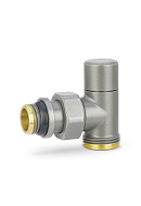 Запорный радиаторный клапан Varmega VMDV03-310415, 1/2"×3/4"ЕК НР, угловой, серый 