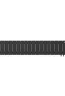 Биметаллический дизайн радиатор Royal Thermo PianoForte VD 200 Noir Sable (черный) VDR80 - 18 секций, нижнее правое подключение, 80мм 