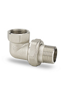 Угловое разъемное соединение Varmega ВР-НР 1", VMTF52-N000606, с уплотнением o-ring, никелированное 