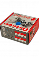 Комплект Giacomini R470FX054 из термостатического и запорного клапанов и термоголовки 3/4" ВР-НР, угловой, хром, без преднастройки 