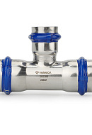 Тройник раструбный Varmega Inox Press переходной VM719281828, 28×18×28 мм 