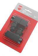 Комплект дизайнерских радиаторных угловых клапанов ручной регулировки Royal Thermo Cube RTE 56.0009 1/2" ВР-НР, черный, 2 шт. 