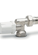 Термостатический клапан (терморегулятор) Luxor 13222100, 1/2" ВР-НР, осевой, хромированный, с преднастройкой 