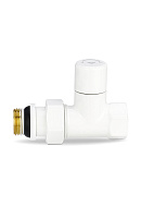 Радиаторный клапан ручной регулировки Varmega VMDV02-110404, 1/2" ВР-НР, прямой, белый 