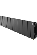 Биметаллический дизайн-радиатор Royal Thermo PianoForte 200 VR80, черный - 20 секций, нижнее подключение 