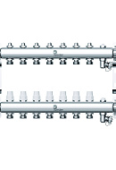 Распределительный коллектор (группа) Wester W903.7, 0-32-1890, 1", на 7 контуров 3/4" EK, нержавеющая сталь, с 2 заглушками 