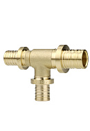 Тройник переходной Varmega Slide-fit VM505322032, 32x20x32 мм, аксиальный, латунь 