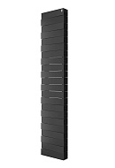 Биметаллический дизайн радиатор Royal Thermo PianoForte Tower 300 Noir Sable (черный) - 22 секции, нижнее / верхнее раздельное подключение 