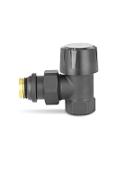 Термостатический клапан (терморегулятор) Varmega VMDV05-210404, 1/2" ВР-НР, угловой, черный 