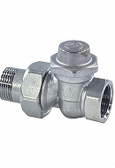 Запорный радиаторный клапан ручной Giacomini R715X034, 3/4", ВР-НР, прямой, хромированный 