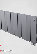 Биметаллический дизайн радиатор Royal Thermo PianoForte 200 Silver Satin (серый) VDR - 12 секций, нижнее правое подключение 