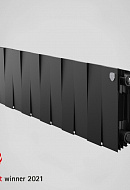 Биметаллический дизайн радиатор Royal Thermo PianoForte 200 Noir Sable (черный) - 20 секций, боковое подключение 