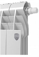 *Биметаллический радиатор Royal Thermo BiLiner 350 Bianco Traffico (белый) VDR - 4 секции, нижнее правое подключение 