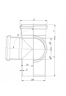 Крестовина двухплоскостная угловая 67º PP (полипропилен) Ostendorf HT HTED 115920 D110х110х110 мм 