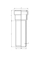 Труба канализационная PP-MD (полипропилен минерализированный) Ostendorf Skolan Safe SKEM 332010 D50 мм, 250 мм 