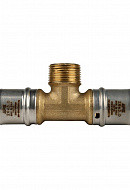 Тройник с наружной резьбой Stout SFP-0008-263426 26х3/4"х26, пресс-фитинг 
