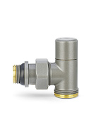 Радиаторный клапан ручной регулировки Varmega VMDV01-310415, 1/2"×3/4"ЕК НР, угловой, серый 