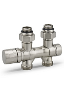 Узел нижнего подключения Varmega VMDV25-500415, 1/2"х3/4"EK, универсальный, матовый никель 