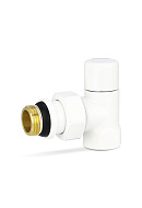Запорный радиаторный клапан Varmega VMDV03-110404, 1/2" ВР-НР, угловой, белый 