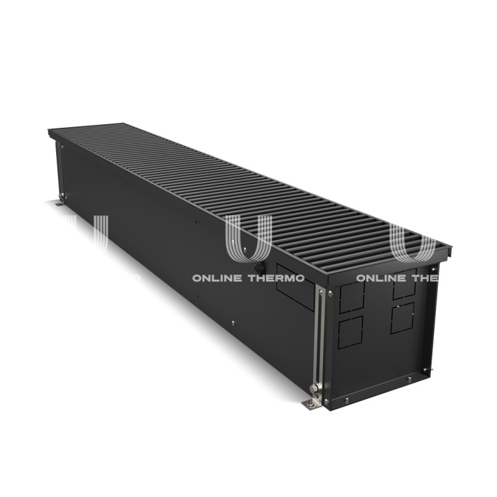 Конвектор внутрипольный Royal Thermo ATRIUM RT-A-190/200/2400-DG-U-BL, с естественной конвекцией, без вентилятора 