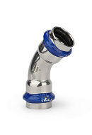 Угольник 45° двухраструбный Varmega Inox Press VM712005454, 54×54 мм 