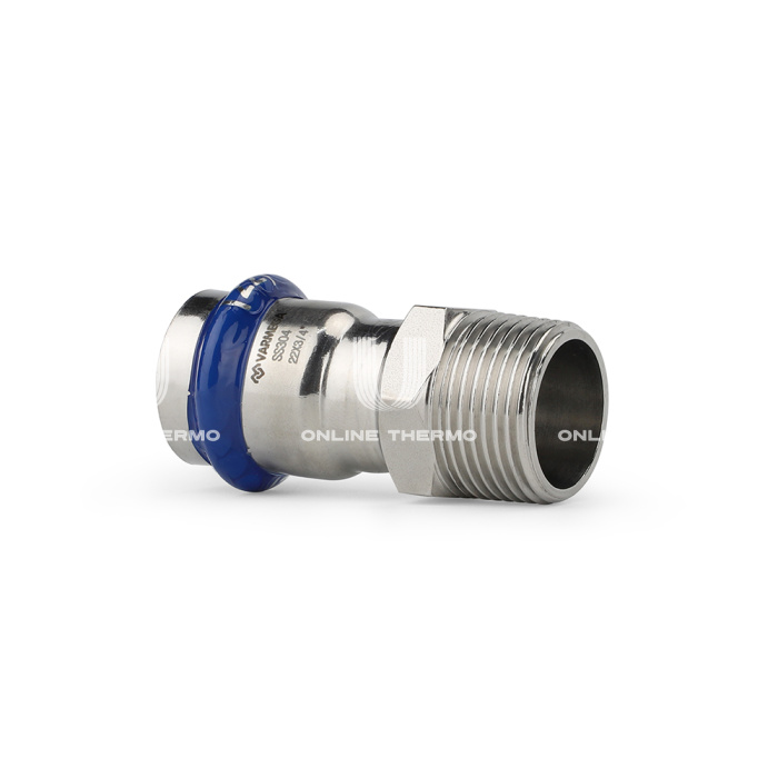 Муфта раструбная Varmega Inox Press с наружной резьбой VM706002805, 28×3/4" 