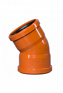 Отвод двухраструбный 45º PVC-U (НПВХ) Ostendorf KG KGBD 2M 228080 D110 мм 