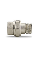 Прямое разъемное соединение Varmega ВР-НР 1 1/4", VMTF51-N000707, с плоским уплотнением, никелированное 