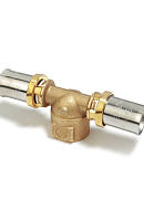 Тройник с внутренней резьбой Giacomini RM154Y050, 32х3/4"х32, пресс-фитинг 