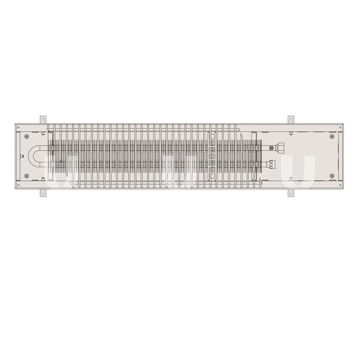 Конвектор внутрипольный Vitron ВК.65.300.1900.2ТГ (435 Вт), с естественной конвекцией (без вентилятора) 