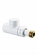 Запорный радиаторный клапан (вентиль) ручной регулировки Oventrop 1167062, DN15, 1/2" ВР-НР, Combi E, прямой, белый 